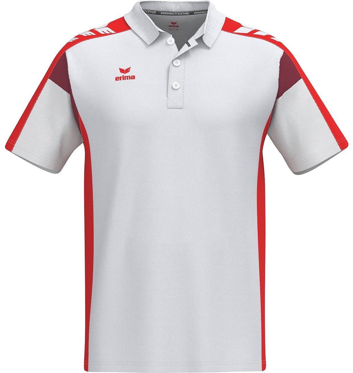 Erima Celebrate 125 Polo Heren - Wit / Rood | Maat: XL