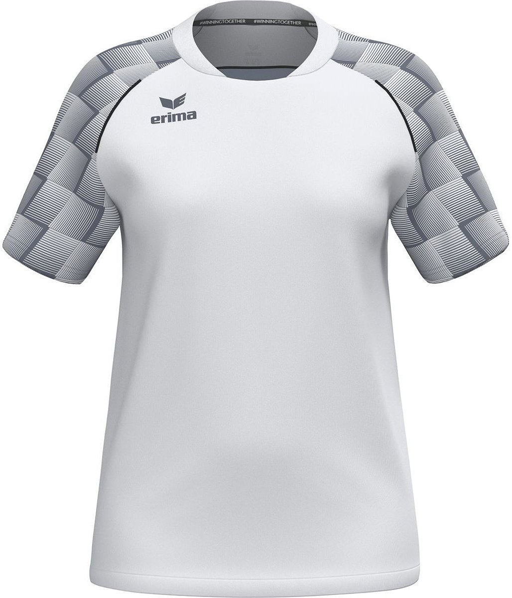 Erima Evo Star Shirt Korte Mouw Dames - Wit / Slate Grey | Maat: 44