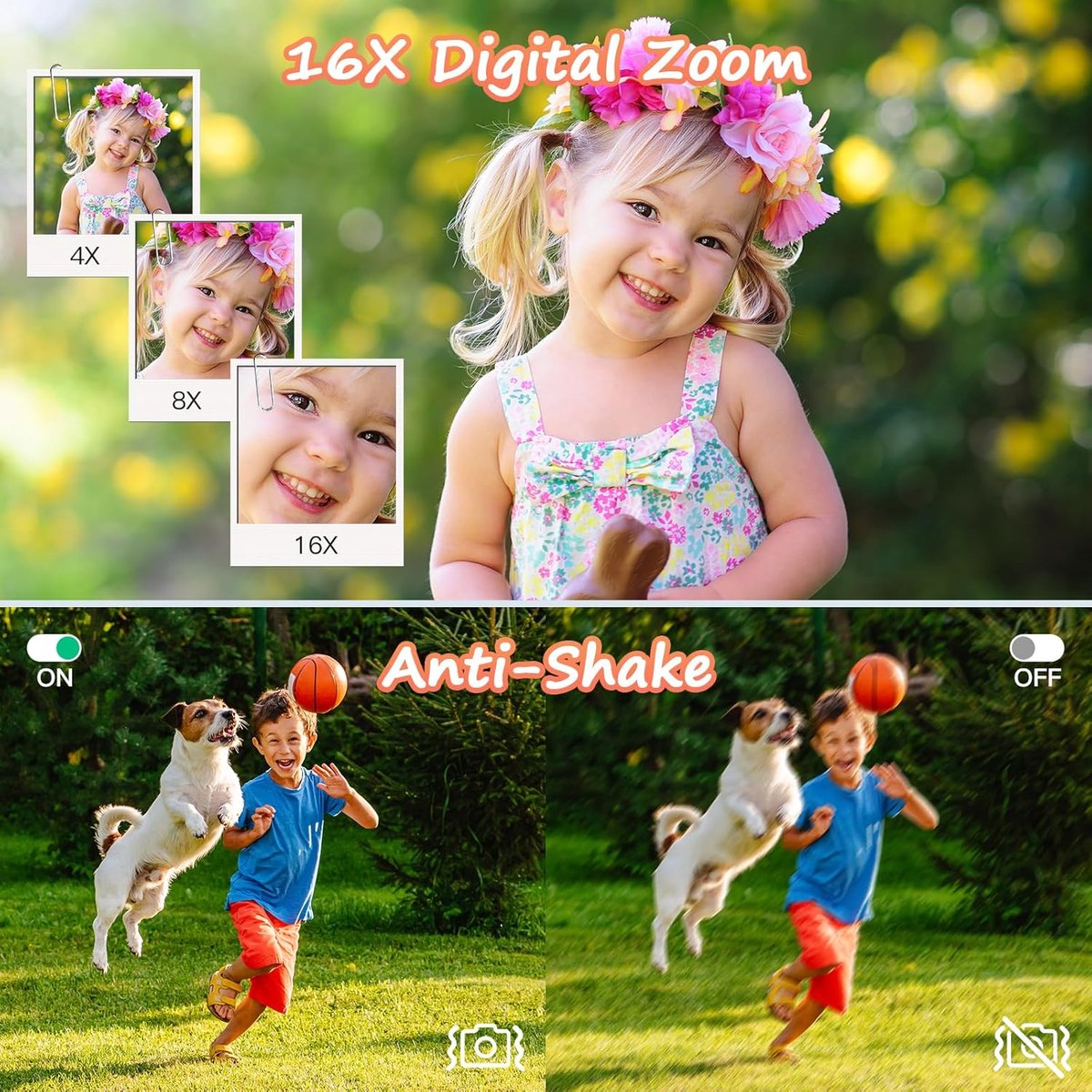 DKampioen Camera - Digitale camera 1080p Full HD 44MP met 2,4 inch LCD-scherm - 16x digitale zoom thumbnail 4