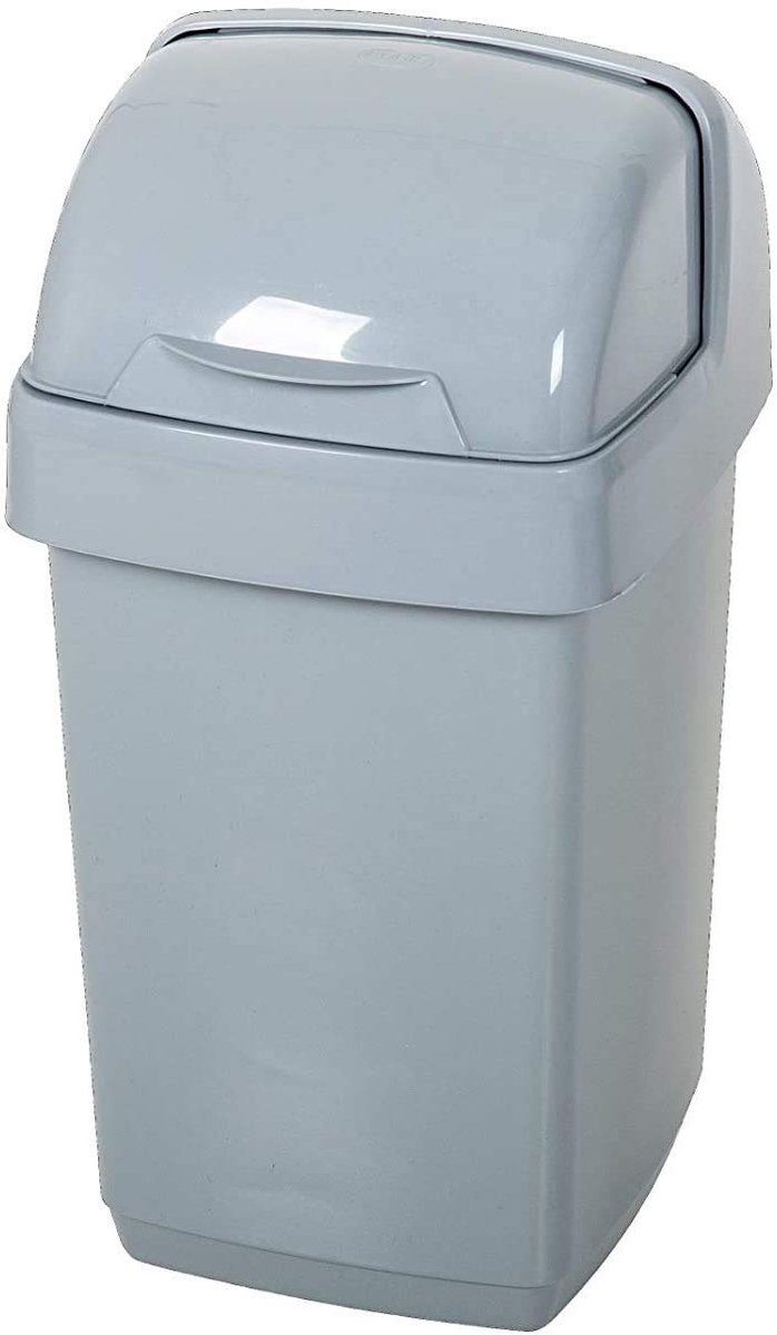 Afvalbak - Prullenbak - Badkamer Keuken - 100% Gerecycled Materiaal - 10 Liter - Lichtgrijs