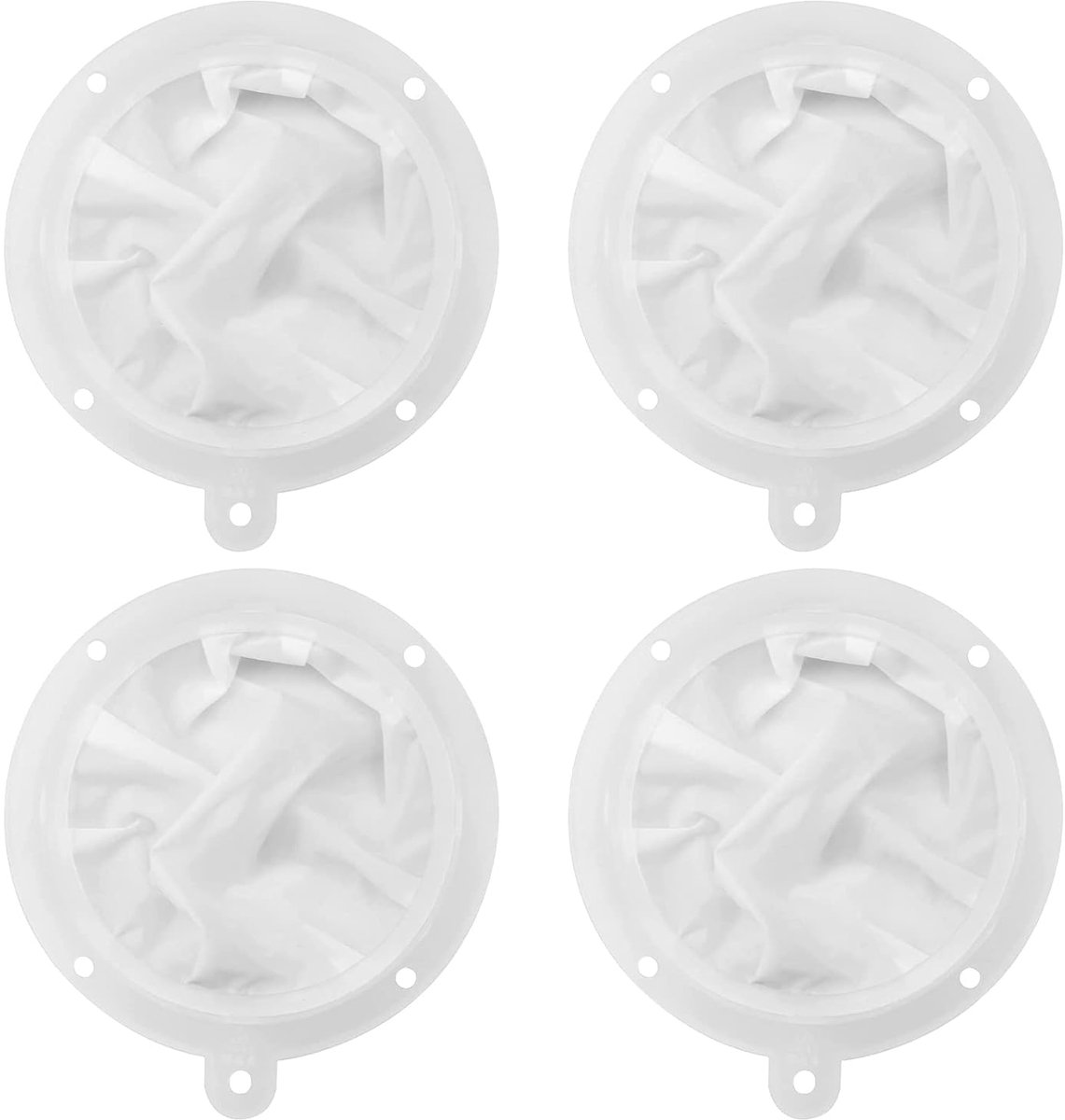4 Stuks Nylon Zeef - Fijne Keuken Zeef - Wijnfilter - Liqueurfilter - 13,7 cm - 400 Mesh Voedsel Fijne Zeef - Zeeffilter - Plastic Fijnmazig Filter voor Filteren van Wijn, Melk, Sap