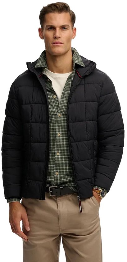 COOFANDY Hemdjas voor heren, geruit overhemd, flanellen jas, heren, herfst en winter, thermisch shirt, houthakkersjas, heren, werkjas, vrijetijdshemd met capuchon, comfortabel, Donkergroen, S