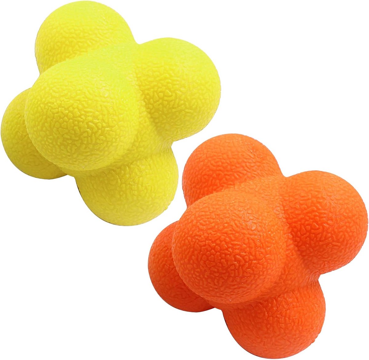 Reactie Ballen Set - Agility Training Ball - Hand Oog Coördinatie - Multizijdige Vorm - 275 Inch - Geel Oranje