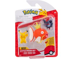 Pokémon - Battle Figure 3 Pack Pikachu, Zorua, Magikarp with Stand