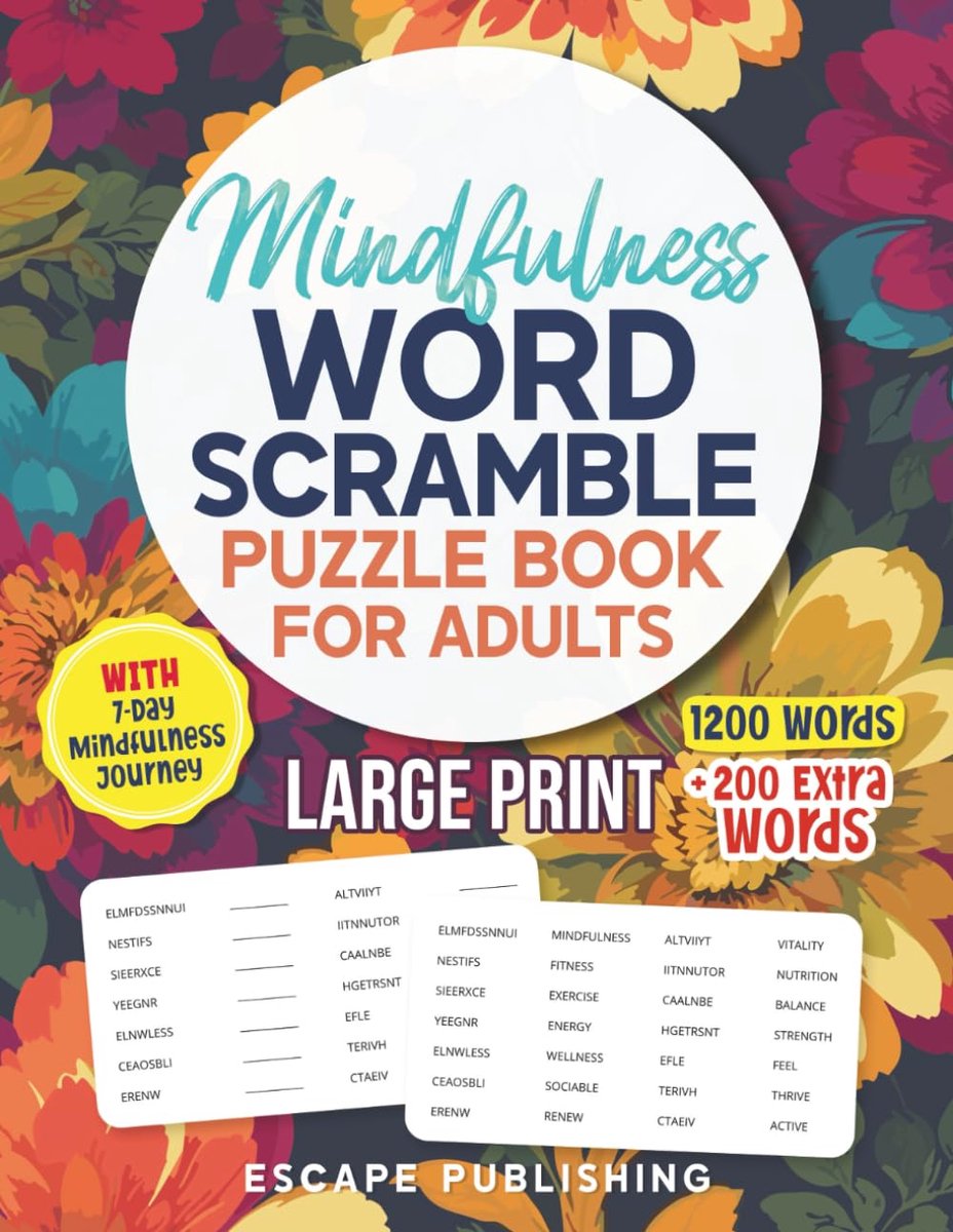 Puzzelboek Woordspel - Ontspanning Puzzels - Geest Trainen - Groot Lettertype - 21.59 x 27.94 cm