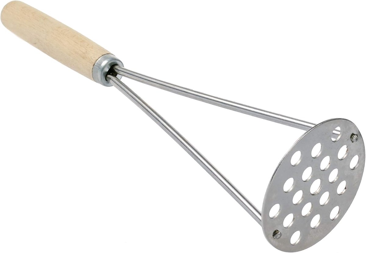 Aardappelstamper - Keukenstamper - Puree Maken - Roestvrij staal - Zilver
