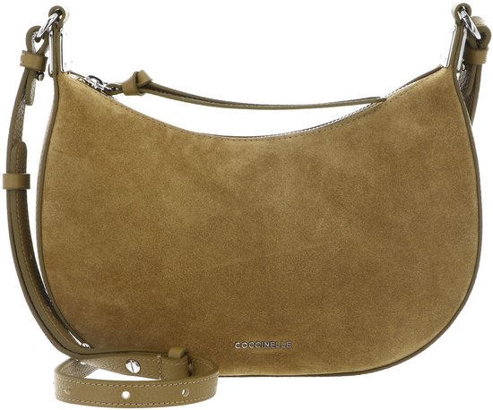 COCCINELLE Leren schoudertas Fujiko Suede Bi Mini Bag Seagrass / Seagrass kaki