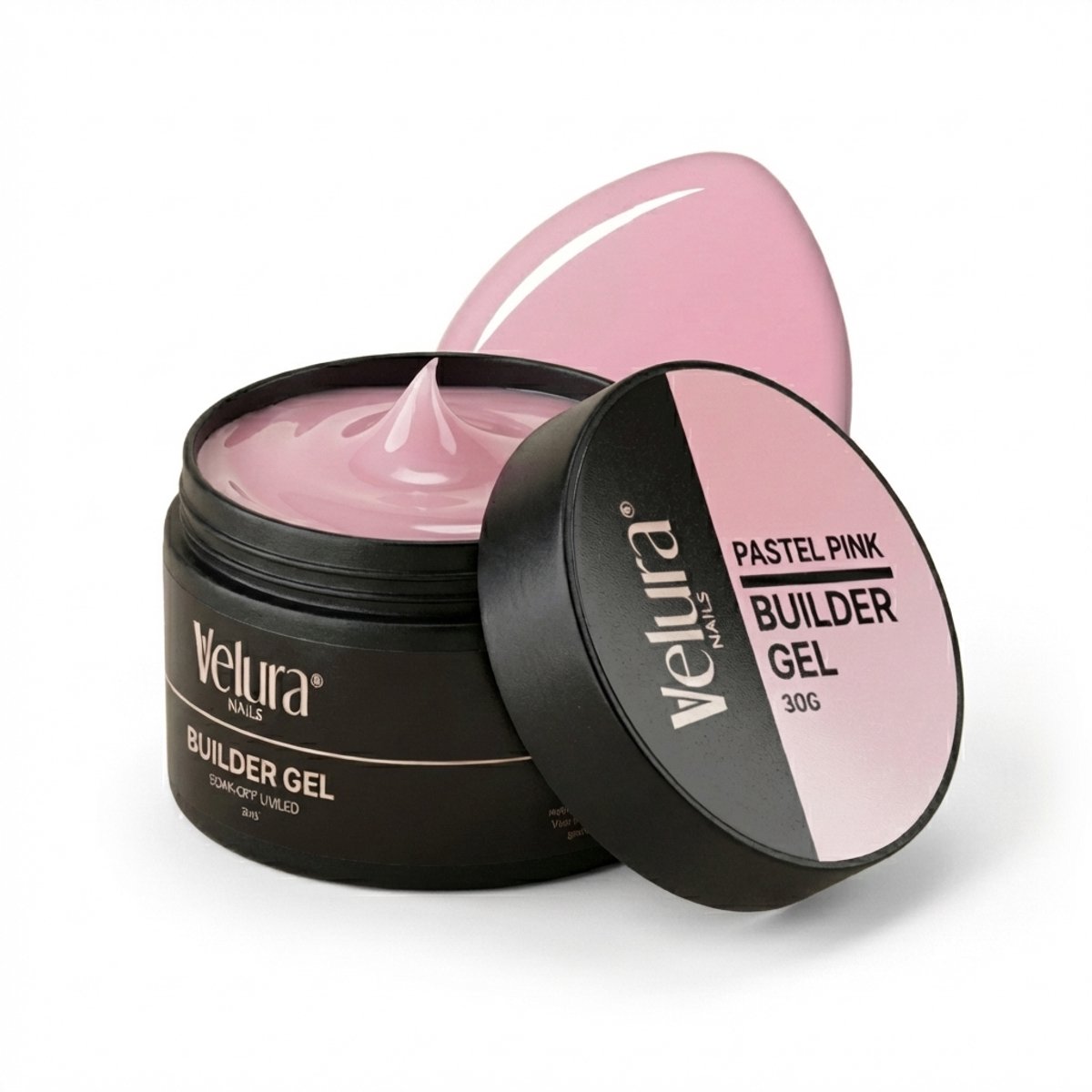 Velura® Builder Gel - 30g Pastel Pink - Liquid Builder Gel - Gelnagels - BIAB - Flexibele Hechting & Dimethicone Comfort - HEMA- & TPO-vrij