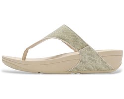 FitFlop Lulu Shimmerglitz Toe-Post Sandals Dames Sandalen - Metallic Beige