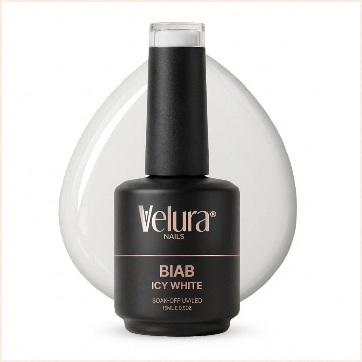 Velura® BIAB - Builder in a Bottle - 15ml Icy White - Liquid Builder Gel - BIAB Gel Nagels - Flexibel & Dimethicone Hechting - HEMA- & TPO-vrij