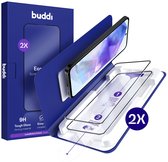 Protecteur d'écran 2-Pack Convient pour Samsung Galaxy A55 - Buddi Easy Fit Tempered Glass avec Plateau d'Installation - Verre Durci 9H+ - Protecteur d'Écran Compatible avec Coque - Montage Facile