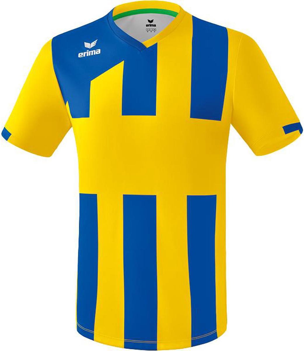 Erima Siena 3.0 Shirt Korte Mouw Heren - Geel / New Royal | Maat: S