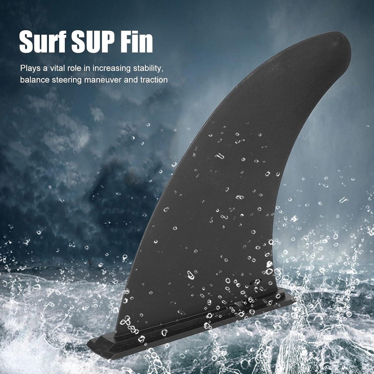 11 Inch Surf Fin PVC Zwarte Center Stabilizer Attachment Verwijderbare Peddel voor Longboard Surfboard