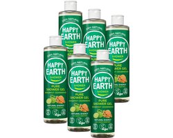 Happy Earth Bundel Douchegel 3-in-1 Bergamot Cedarwood - 100% Natuurlijk - - 6x300mL