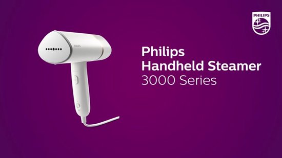 Philips Kledingstomer STH3020/10 - Opvouwbaar - Compacte Handstomer - Snel Warm – Lang Snoer - 1000 Watt - Incl Reistas - Wit
