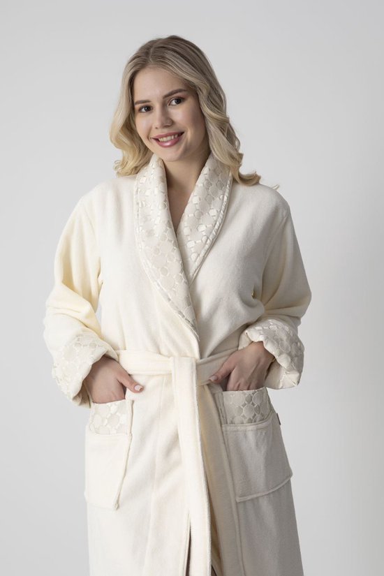 Dames Badjas Nerva /Creme /XXL