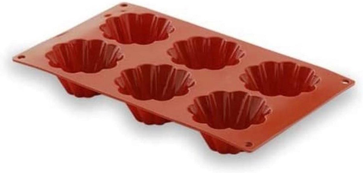 Flexibele Siliconen Vorm voor 6 Brioche Broodjes