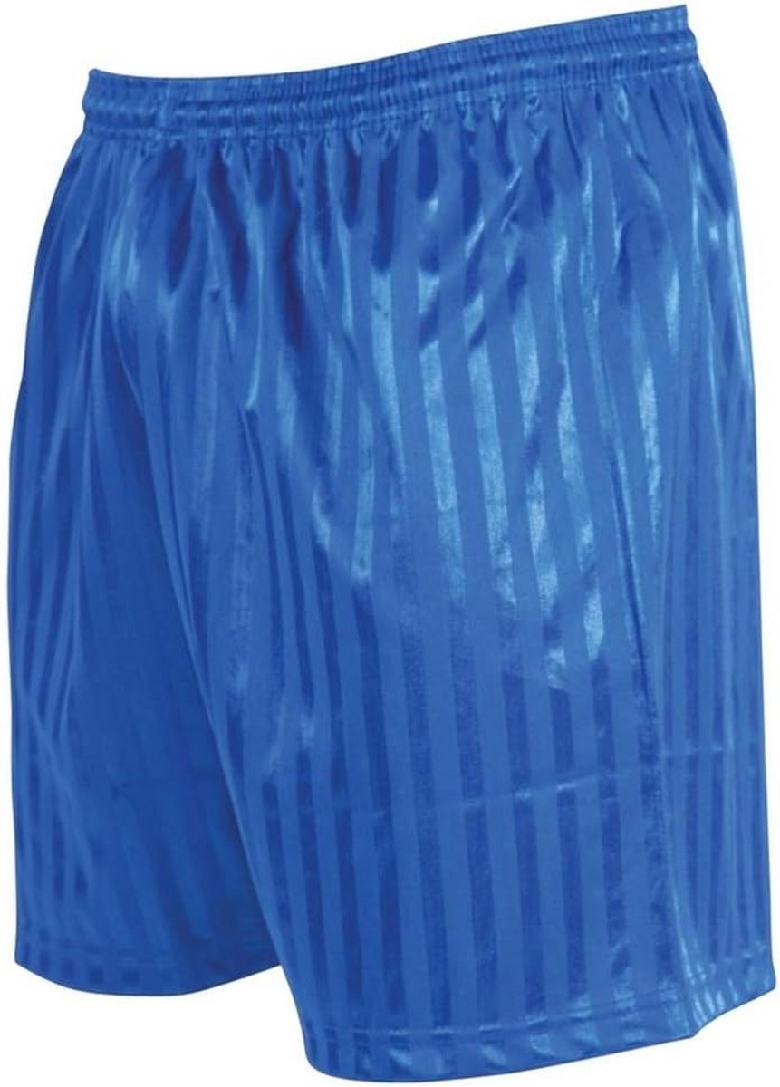 Korte Voetbalshorts met Strepen - Royal Blauw (Maat 34-36)