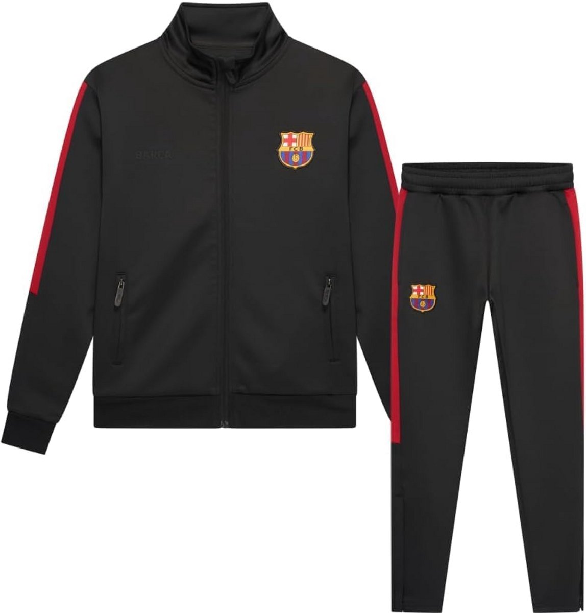 Trainingspak Kinderen Zwart - Maat 128 (8 Jaar) - Voetbal Kleding