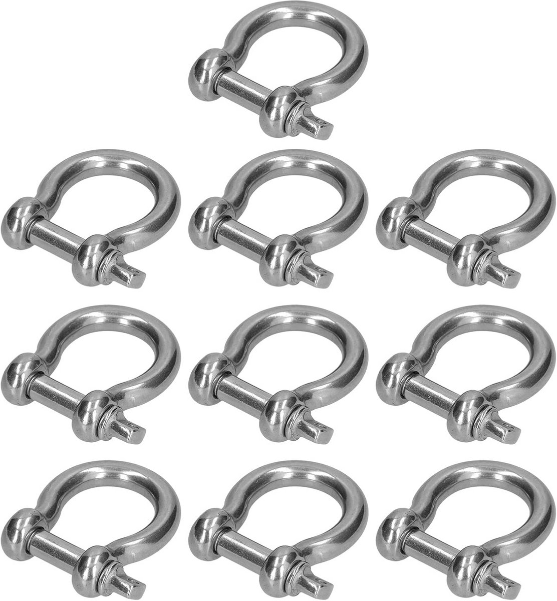 Set van 10x RVS 304 Ankers met Schroefpen voor Zware Bevestiging en Hijs