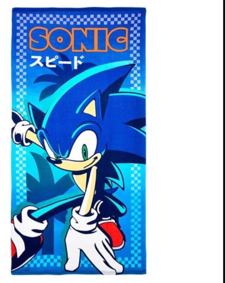 Sega Sonic the Hedgehog Strandlaken/handdoek 70 x 140 cm