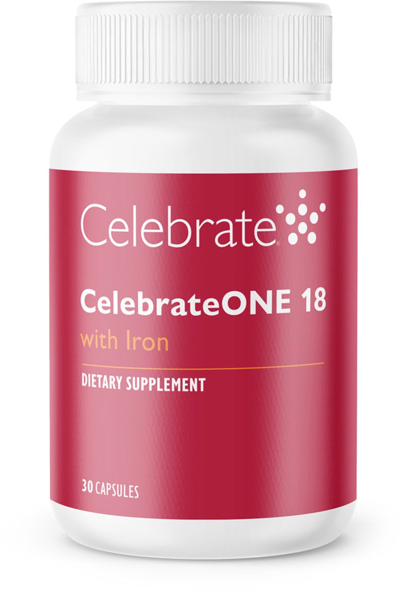 CelebrateONE 18 multivitamine met IJzer 18 mg – maagverkleining/gastric bypass – 30 capsules