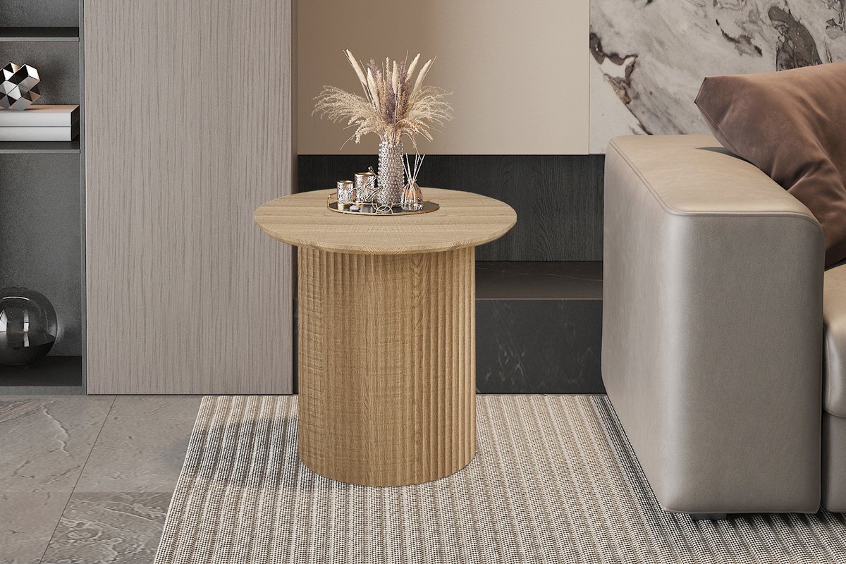 Rousseau Salontafel 'Lagos' 50cm Rond Decor Eik Naturel