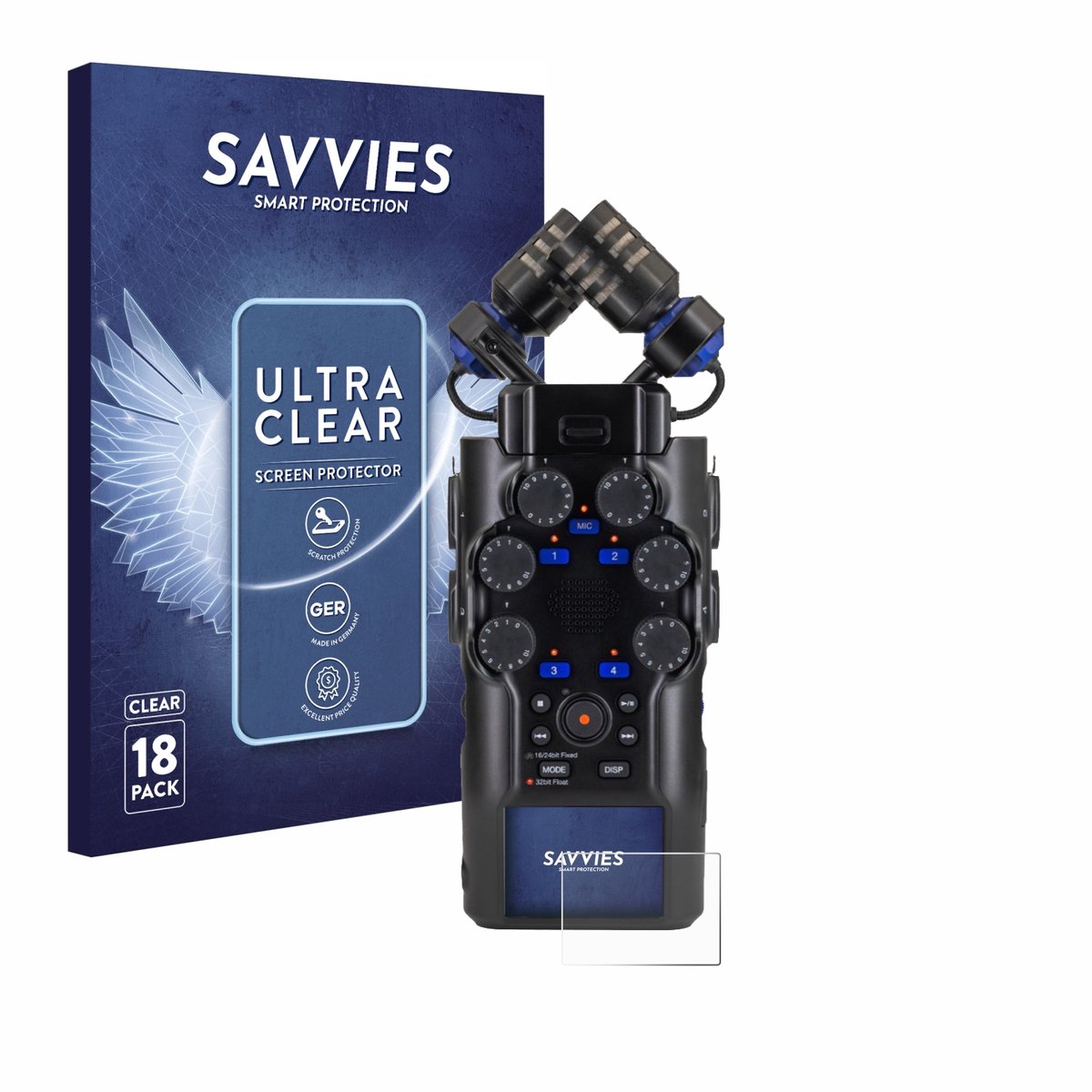 Savvies - Screenprotector voor Zoom H6 studio - Folie Beschermfolie transparant 18 Stuks