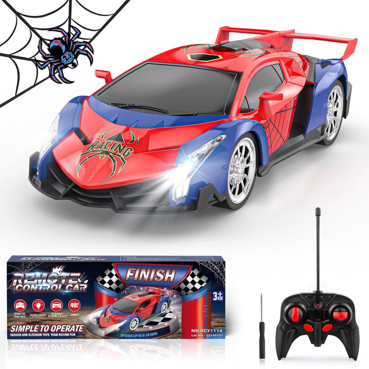 REN® Elektrische Auto voor Kinderen Accu - Elektrische Auto - Elektrische Kinderauto - Rood- 26cm x 10cm x 6cm