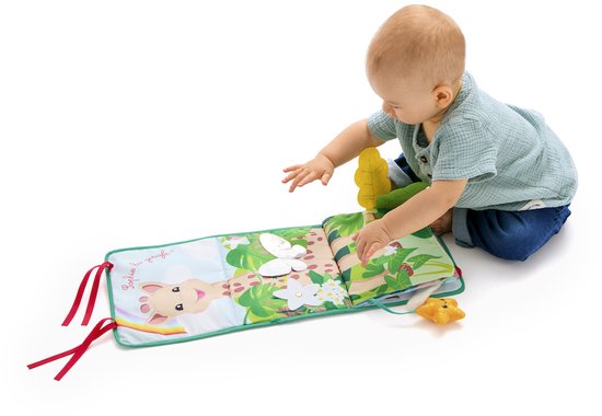 ophie de Giraf Uitvouwbaar Speelboek - Zacht Babyboek met Texturen, Spiegel, Geluidjes en Activiteiten in Jungle, Zee en Bergen - Meegroeiboek voor Zintuiglijke Ontdekking en Motorische Ontwikkeling van Sophie de Giraf. — afbeelding 5