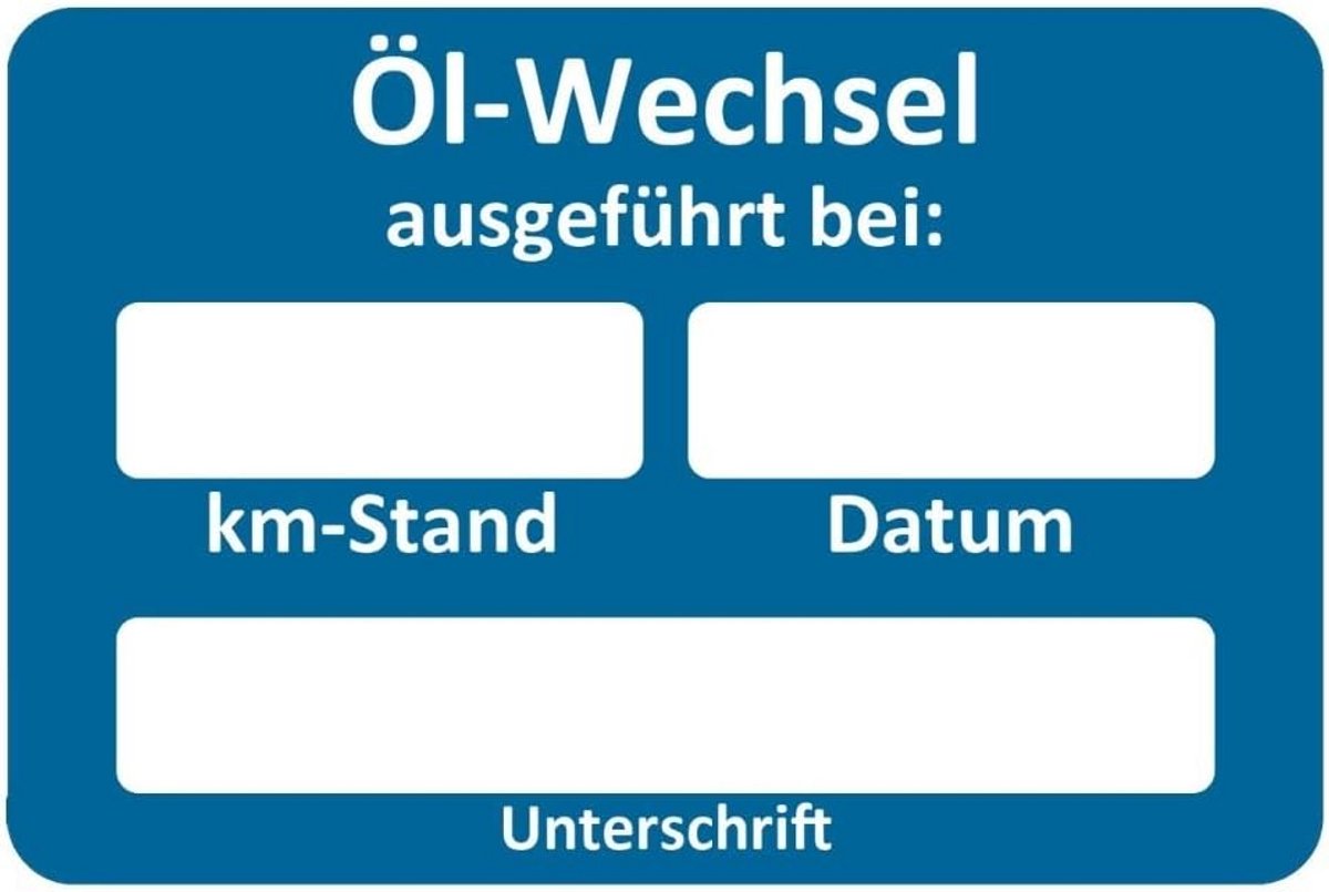 Service- en onderhoudsstickers voor werkplaats en garage - 50 stuks