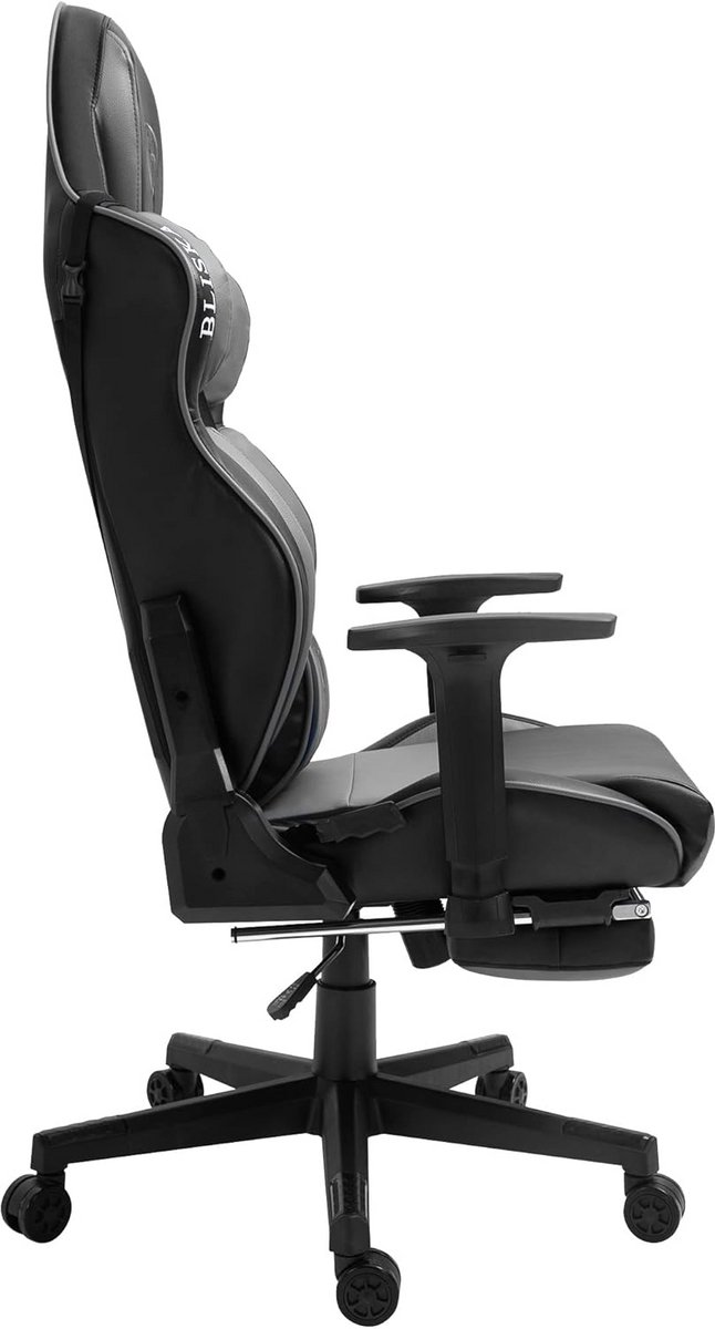 Ergonomische Gaming Stoel met Verstelbare 4D Armsteunen en Voetensteun van Merkloos — afbeelding 5