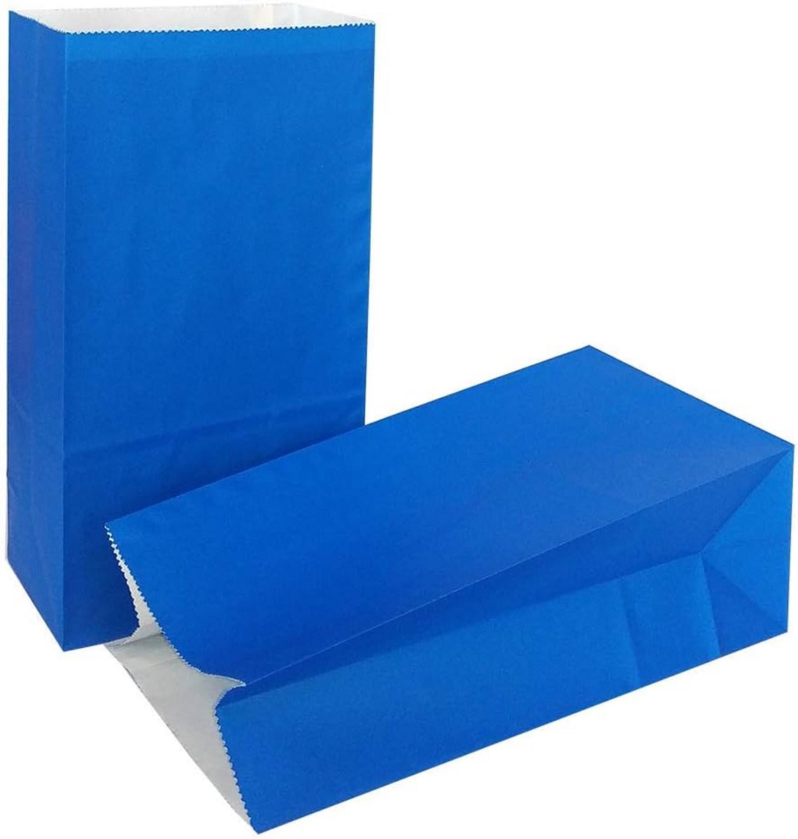 100 Kleine Feestzakjes Royal Blue Kraftpapier Cadeautasjes Cadeauverpakking