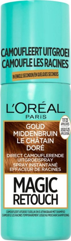 L'Oréal Paris Magic Retouch, goudbruine uitgroeispray, 75 ml.