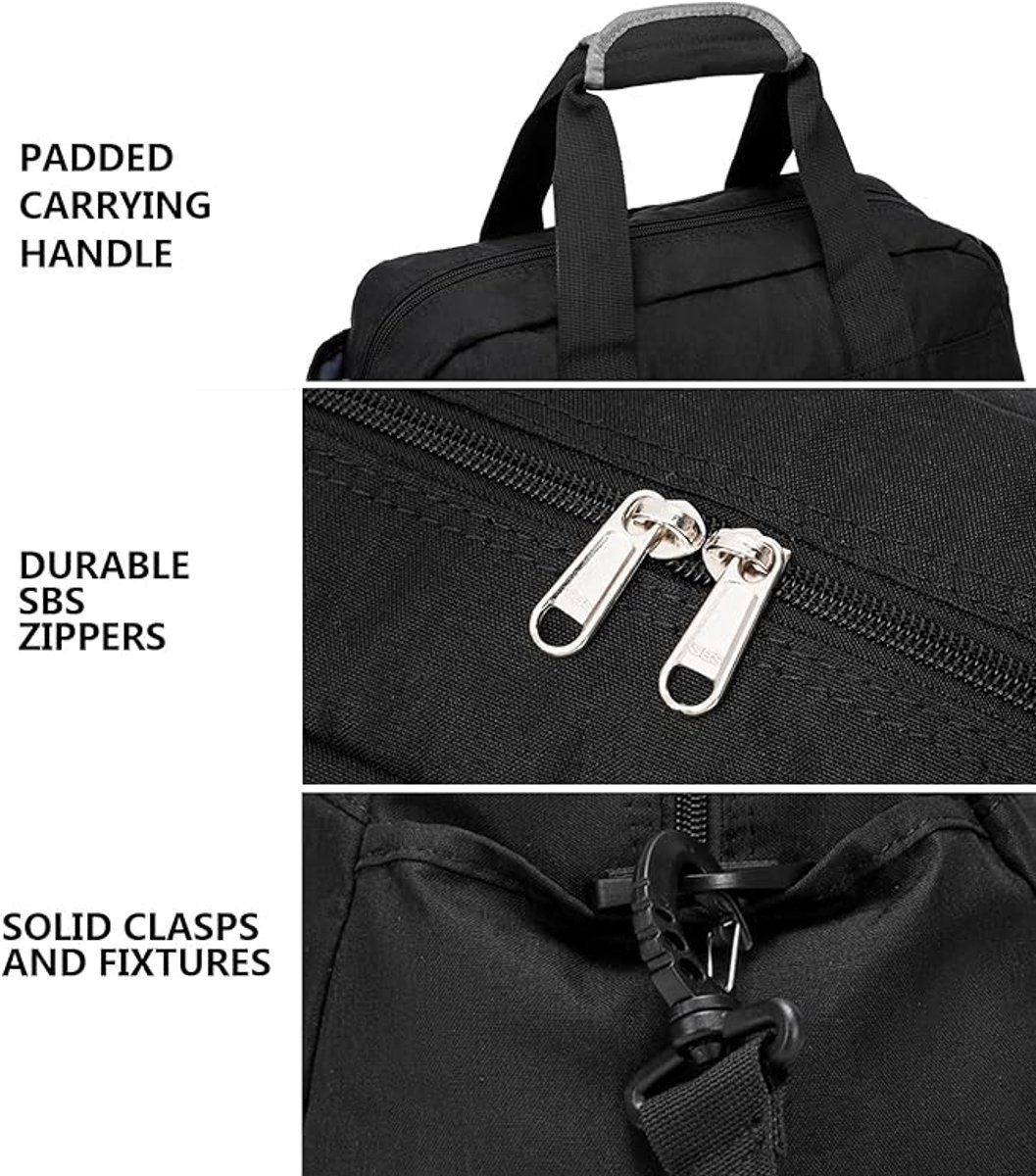 Kleine sporttas voor heren en dames, mini-reistas voor reizen en sport, lichtgewicht handbagagetas, 35,5 cm thumbnail 2