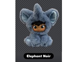 MorisMos Designer Knuffel Beer – Luxe Pluche Teddy – Cadeau voor Kinderen & Volwassenen – Elephant Noir
