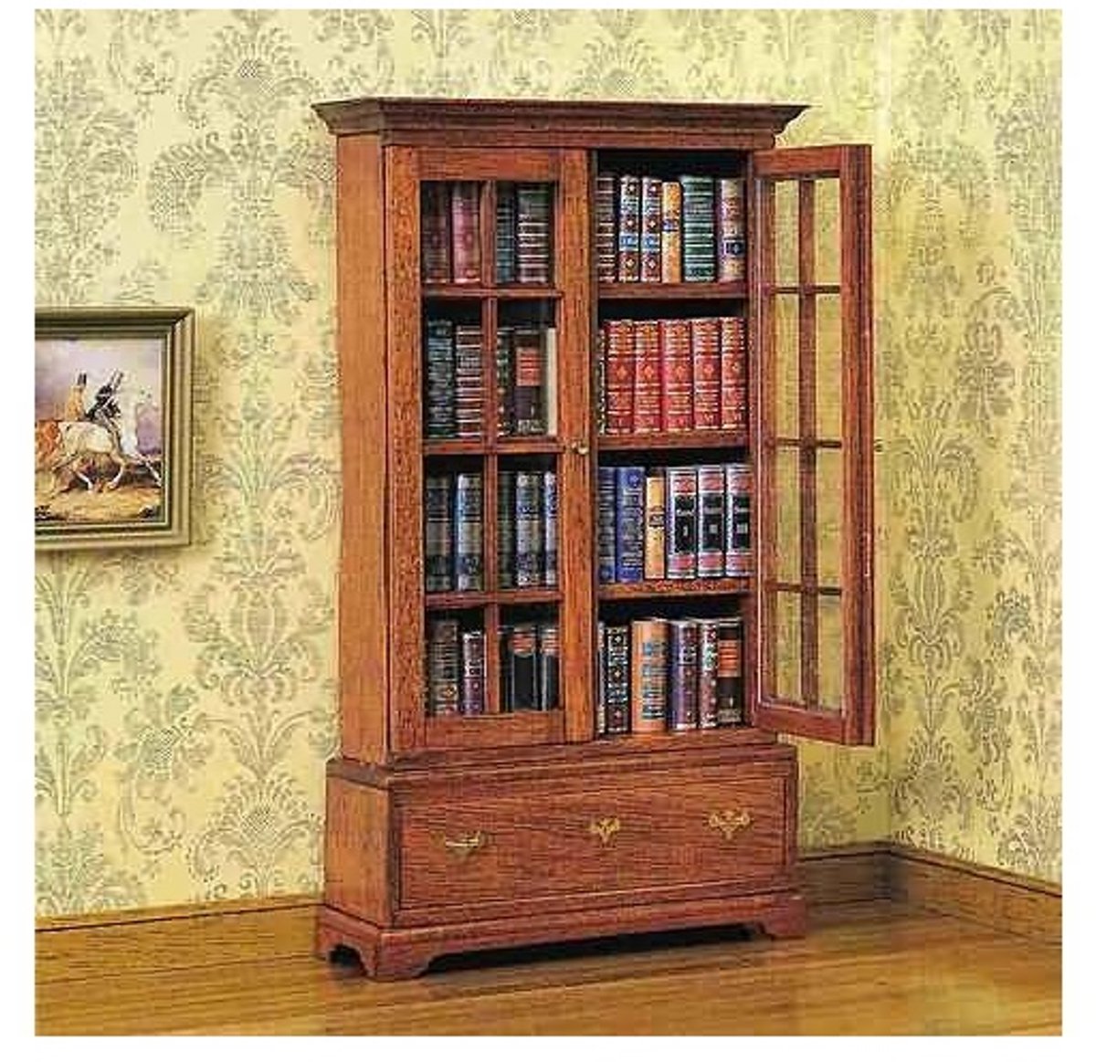 Mini Mundus 40052 Chippendale Boekenkast Bouwpakket Schaal 1:12 – Houten Miniatuur Kast om te Verven of Beitsen