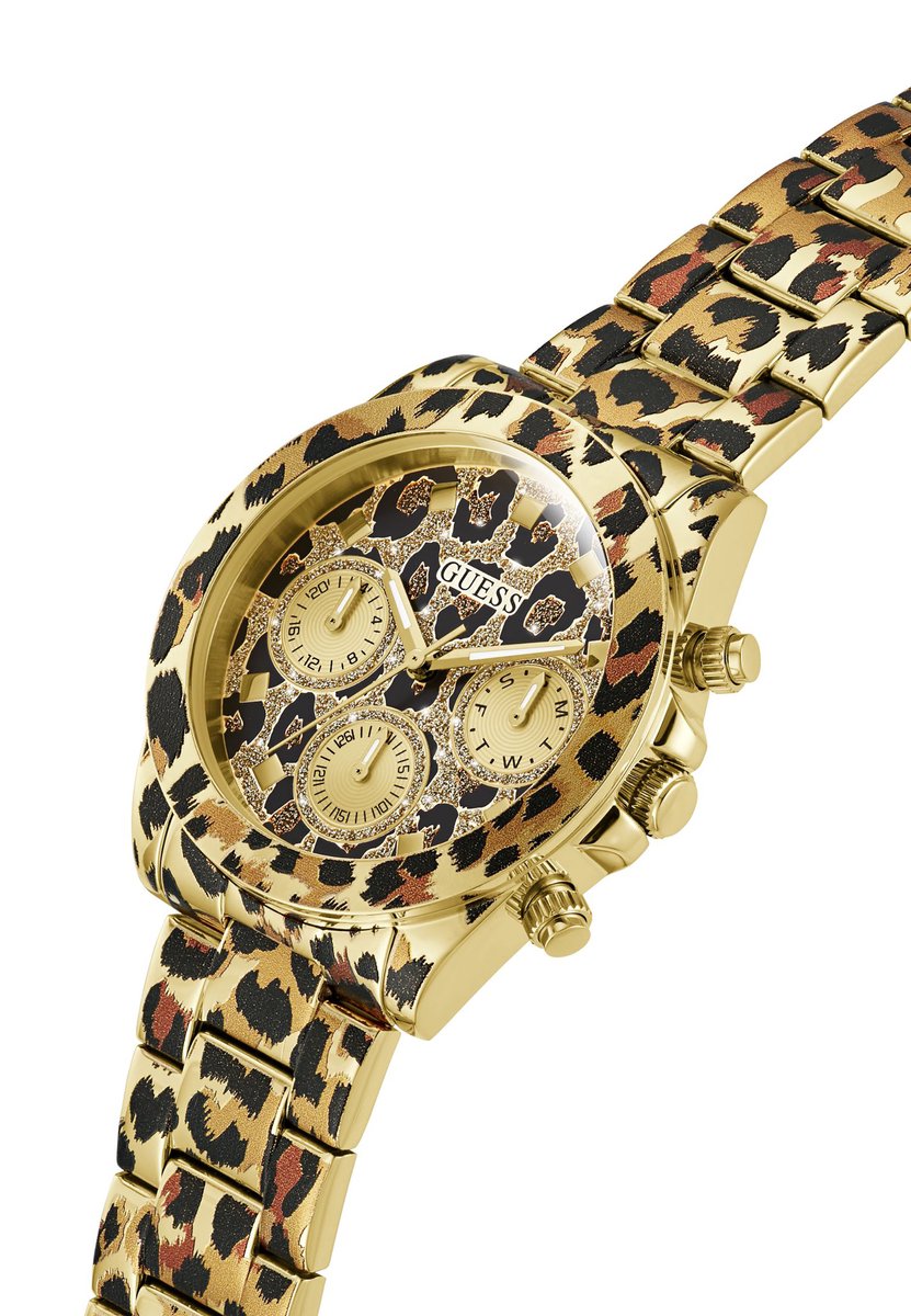 Guess - GW0751L1 - Polshorloge - Dames - Kwats - Leopardess