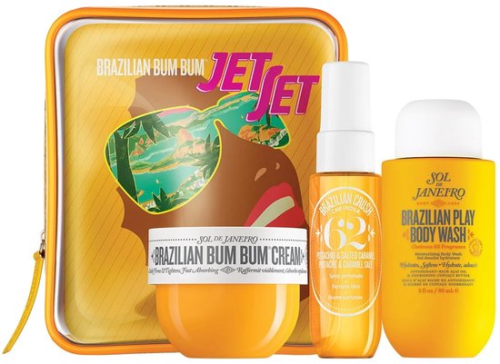 Sol de Janeiro 62 - Geschenkset - Douchegel 90 ml + Bodycrème 50 ml + Hair and Body Mist 30 ml - Giftset Vrouw - Cadeaudoos - Geschenkdoos - Cadeauset - Cadeaus voor Vrouwen - Badschuim - Doucheschuim - Shower Gel - Bodymist - Set - Parfum - Perfum