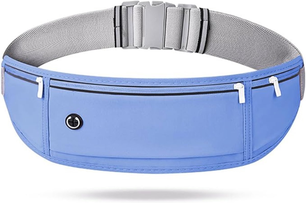Running belt - flipbelt - hardloopriem telefoon - Hardloop riem - Ruime Opbergvakken voor Smartphone, Drinkfles of Powerbank - Reflectie Strip - 60 tot 120 cm - bluaw - van Imperatoris