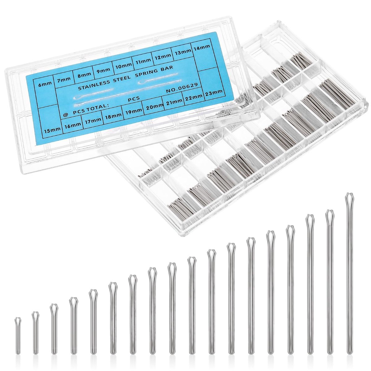 Allecto - Horlogeband Splitpennen - Edelstalen Splitpennen - Allerlei maten - Horlogebandpen - Accessoires - Horlogeband Splitpennen voor - Horloge...