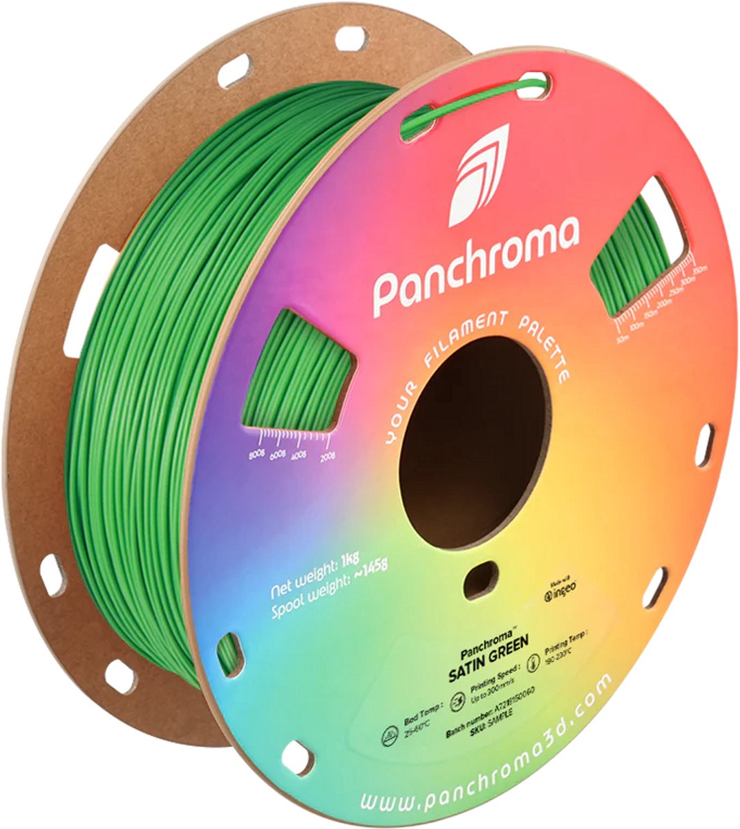 PLA SATIN 1,75mm Groen 1kg POLYMAKER PANCHROMA 3D FILAMENT