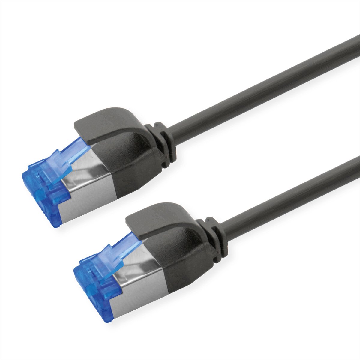 ROLINE Patchkabel Kat.6A (Class EA) S/FTP (PiMF) , LSOH, PoE, zwart, 1 m