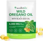 Oregano Olie Capsules – 6000 mg Sterkte – 120 Softgels – Krachtige Oil of Oregano Capsules met Black Seed Oil – Natuurlijk Immuunsupport & Antioxidant - Olie & Zwarte Komijnzaad Capsules - Cortisol Verlagende Supplementen