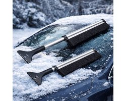 MikaMax Extendable Ice & Snow Scraper - Uitschuifbare ijs & sneeuwschraper - Uitschuifbaar tot 65 cm - ABS & Aluminum - Auto accessoire - Auto gadget