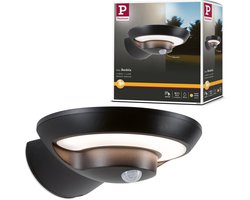 Paulmann Solar LED-wandarmatuur voor buiten Bordola Schemergestuurde bewegingsmelder (IR) IP44 180 × 211 mm 3000K 3,5W 220lm 3,7V Antraciet Kunststof