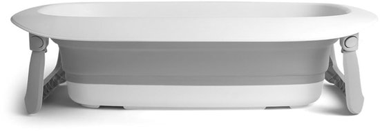 RONN® Baby Badje Met Standaard - Babybadje - Inklapbaar Bad - Bad Baby - Zitbad - Grijs/Wit - 80cm x 48cm x 20cm — afbeelding 3