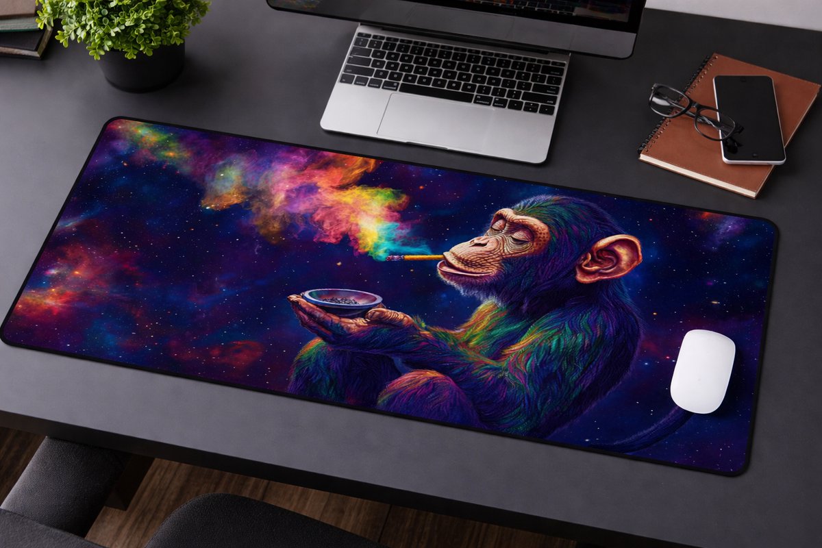Muismat 900x400 mm – XXL Deskmat – Antislip – Ultra Smooth Oppervlak – Gestikte Randen – Kleurrijk Design – Voor Werk & Setup