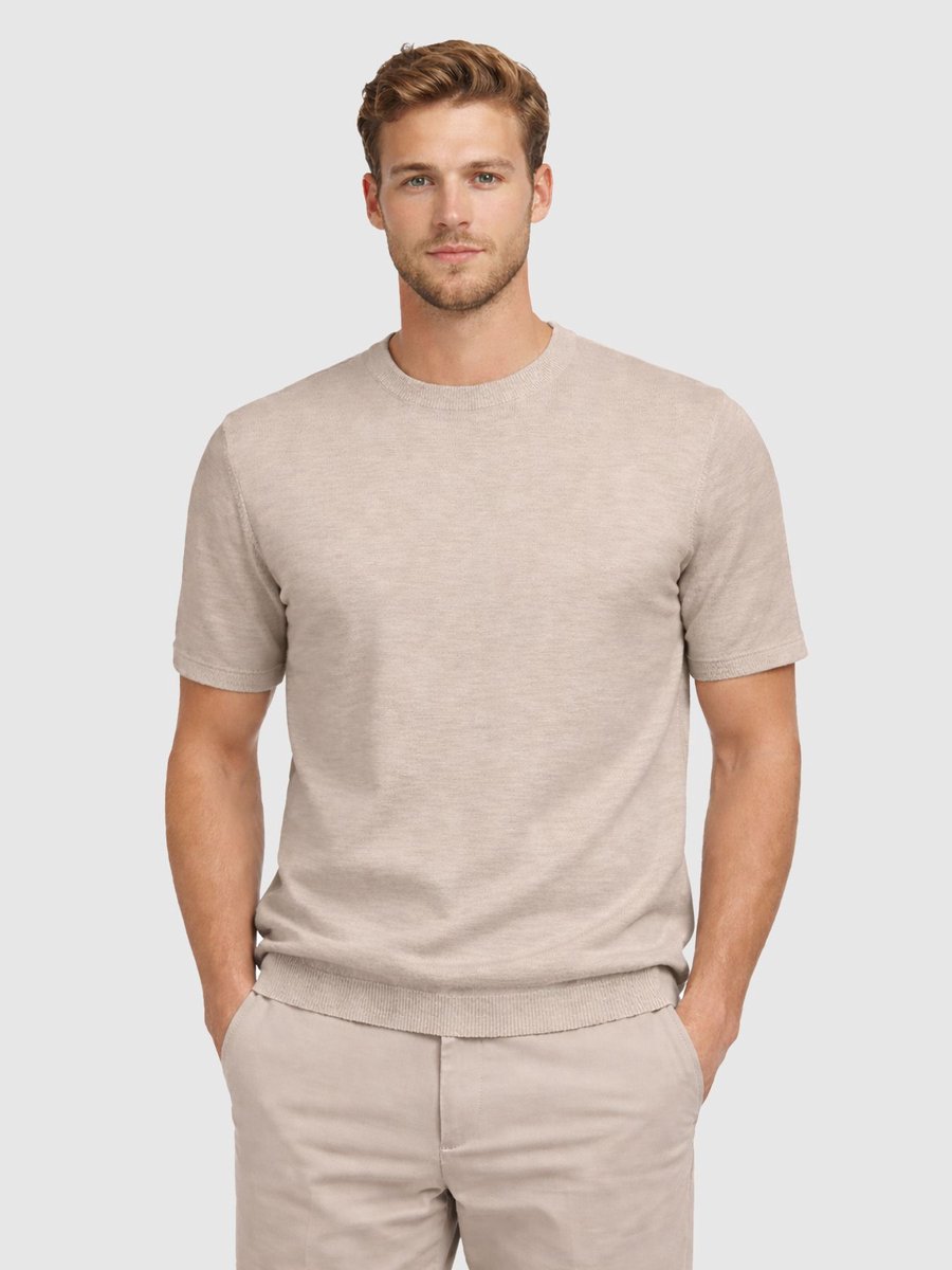 Gebreid slub T-shirt