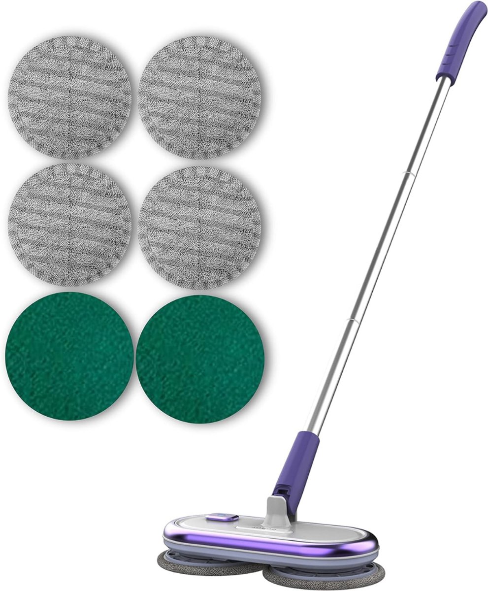 TopChoice® Electrische dweil - Dweilsysteem - Vloerreiniger - LED Headlight - Paars